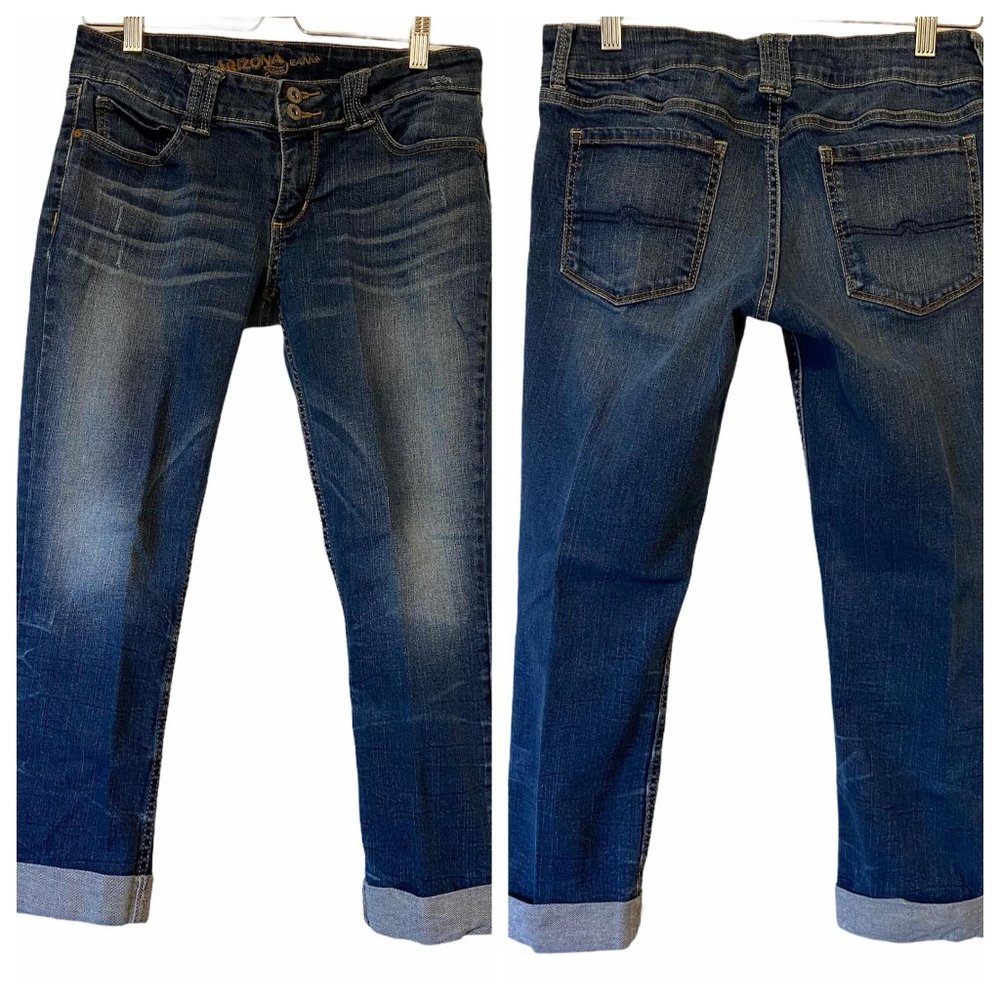 Arizona Jean Co cuffed ankle cropped jeans 9